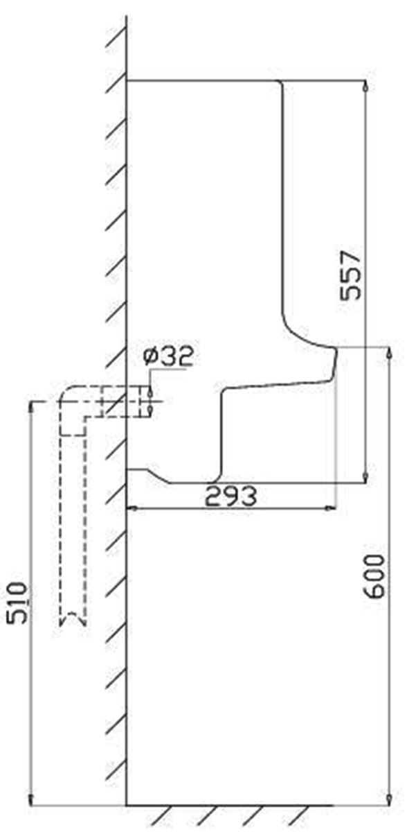 Bản vẽ kỹ thuật Bồn tiểu Nam Viglacera TT5