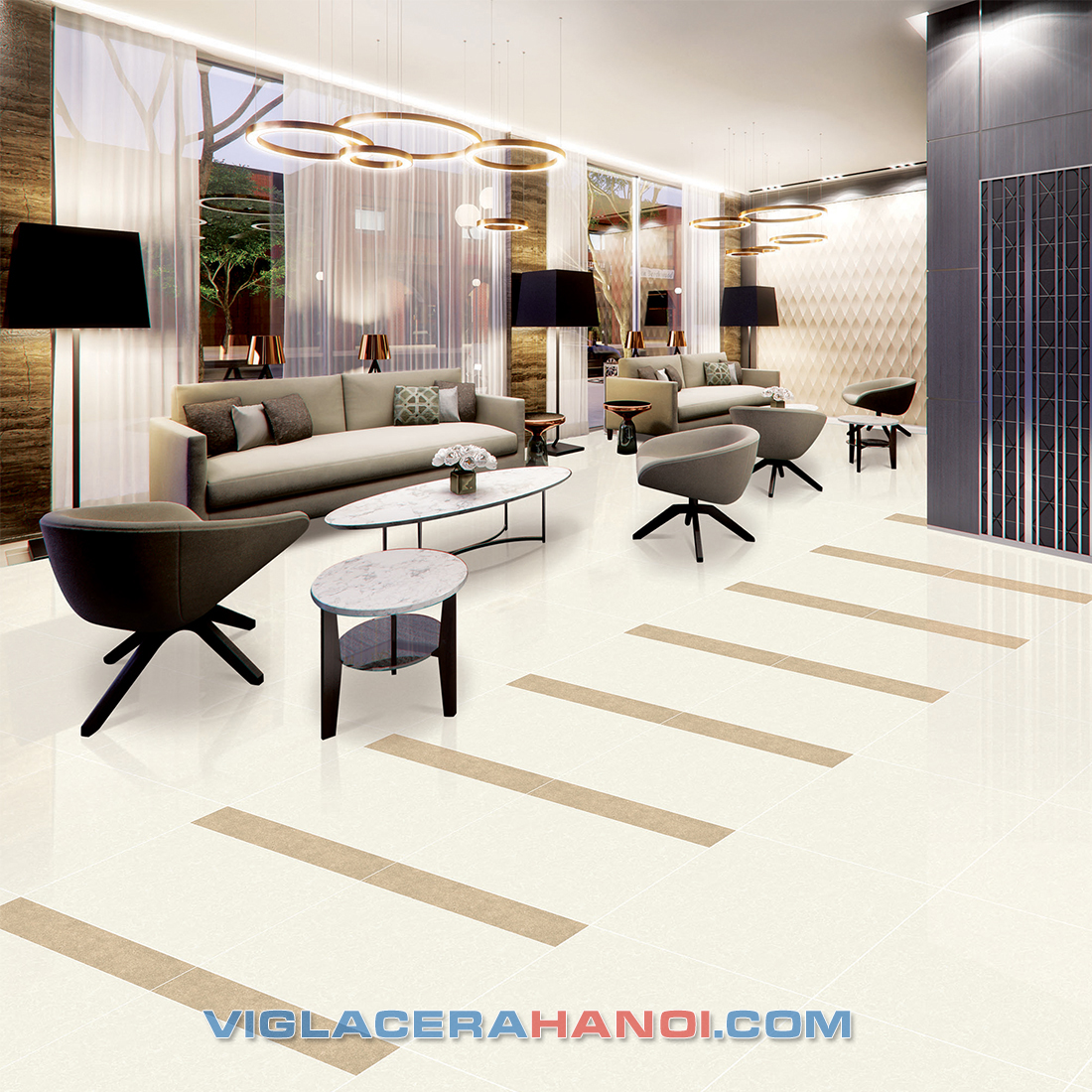 Phối cảnh Gạch lát nền Viglacera KT605 (60x60cm) Phối cảnh Gạch lát nền Viglacera KT605 (60x60cm)