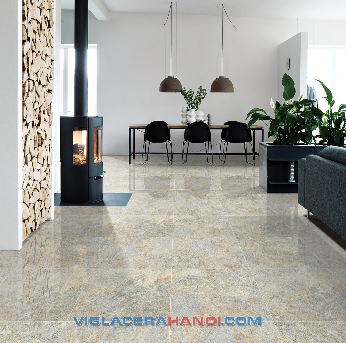 Phối cảnh Gạch lát nền Viglacera ECO-822 (80x80 cm) Phối cảnh Gạch lát nền Viglacera ECO-822 (80x80 cm)