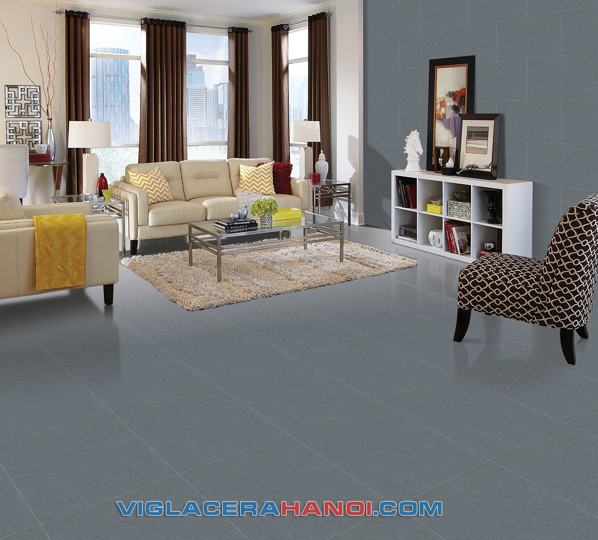 Phối cảnh Gạch lát nền Viglacera ECO-M602 (60x60cm) Phối cảnh Gạch lát nền Viglacera ECO-M602 (60x60cm)