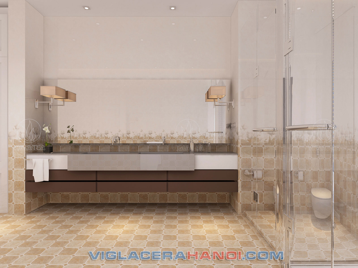 Phối cảnh Gạch lát nền Viglacera UB302 Phối cảnh Gạch lát nền Viglacera UB302