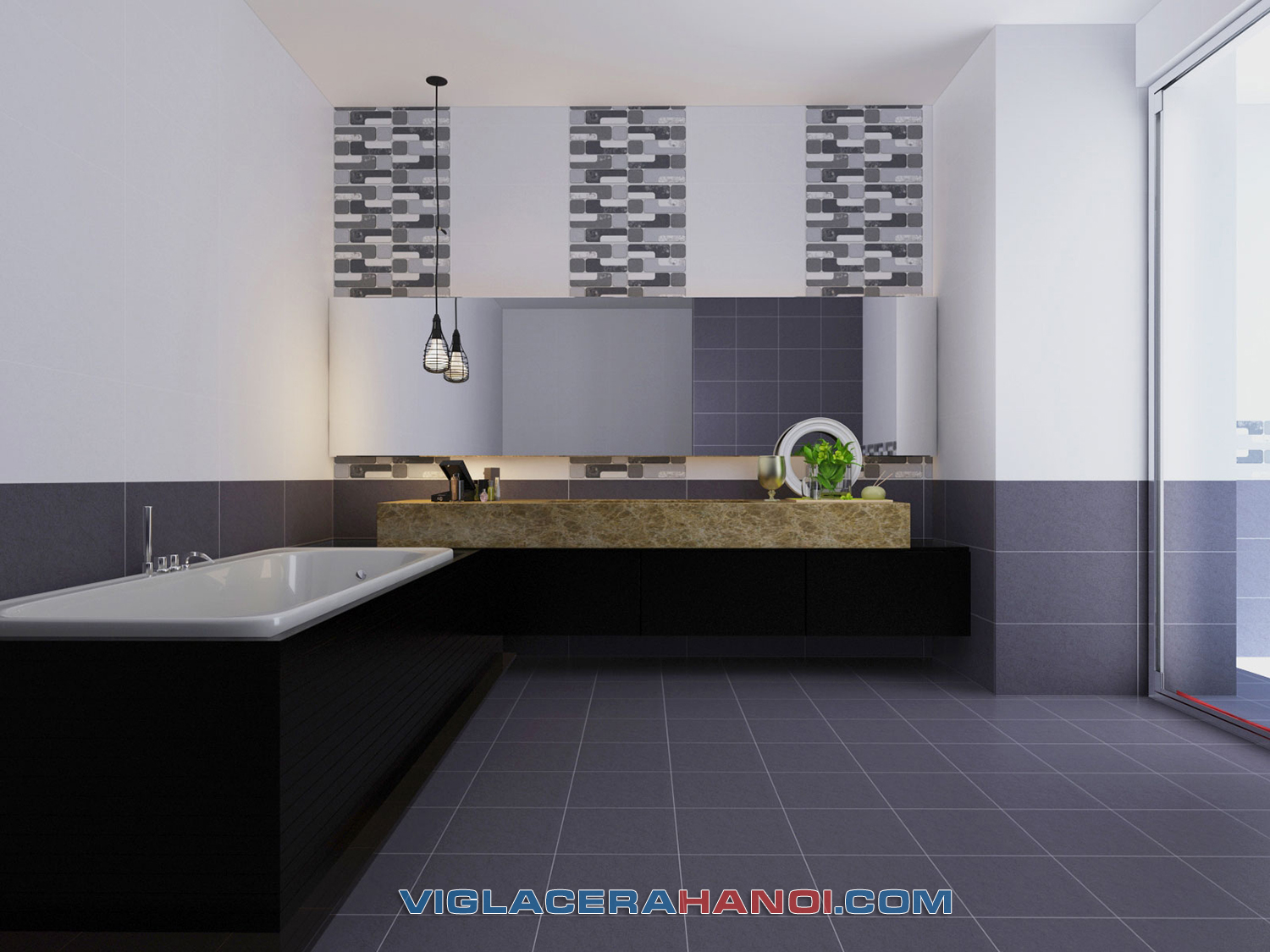 Phối cảnh Gạch lát nền Viglacera UM302 (30x30cm) Phối cảnh Gạch lát nền Viglacera UM302 (30x30cm)