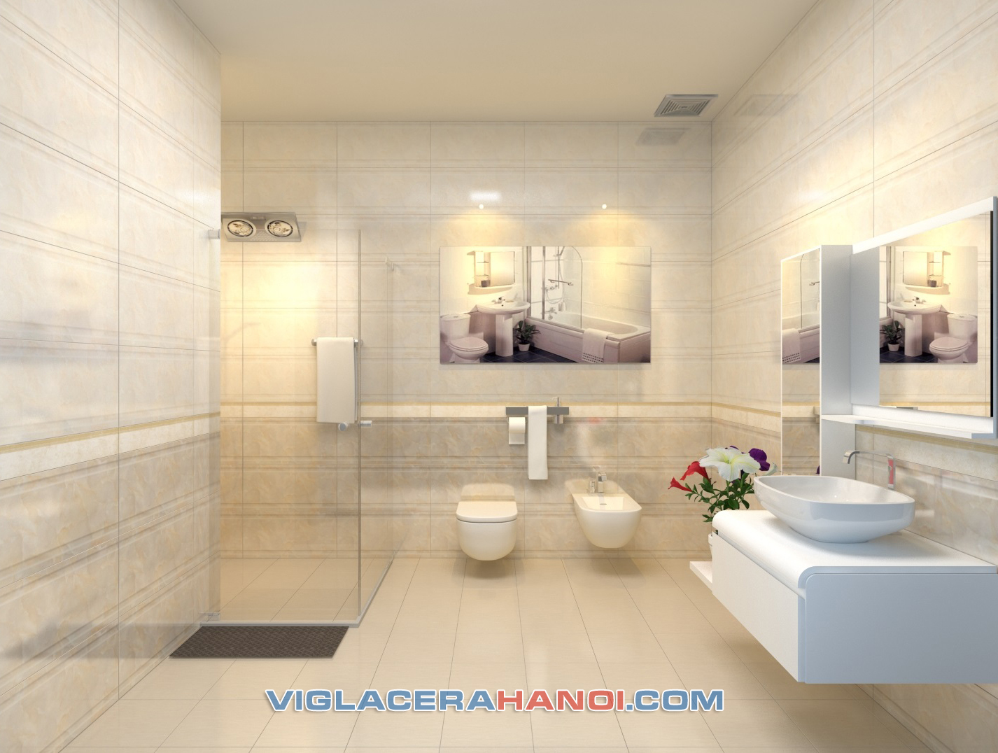 Phối cảnh Gạch ốp tường Viglacera KT3621 (30 x 60 cm)