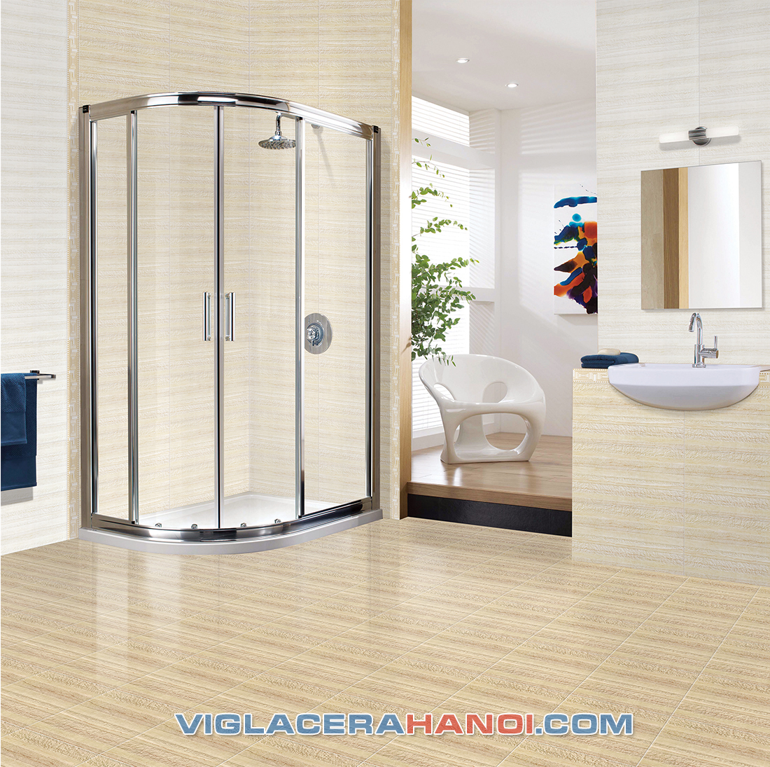 Phối cảnh Gạch ốp tường Viglacera KT3601 (30 x 60 cm)