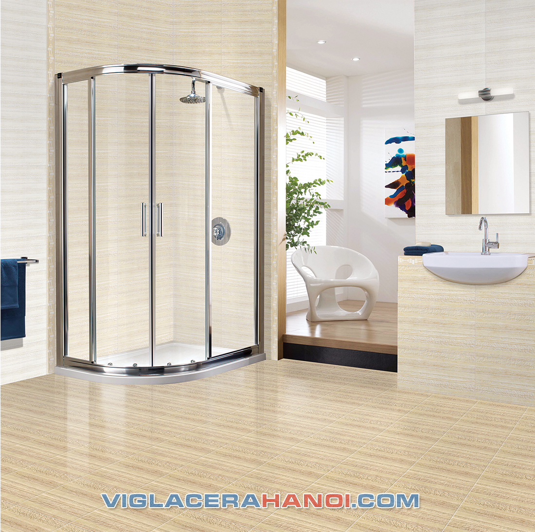 Phối cảnh Gạch ốp tường Viglacera KT3602 (30 x 60 cm)