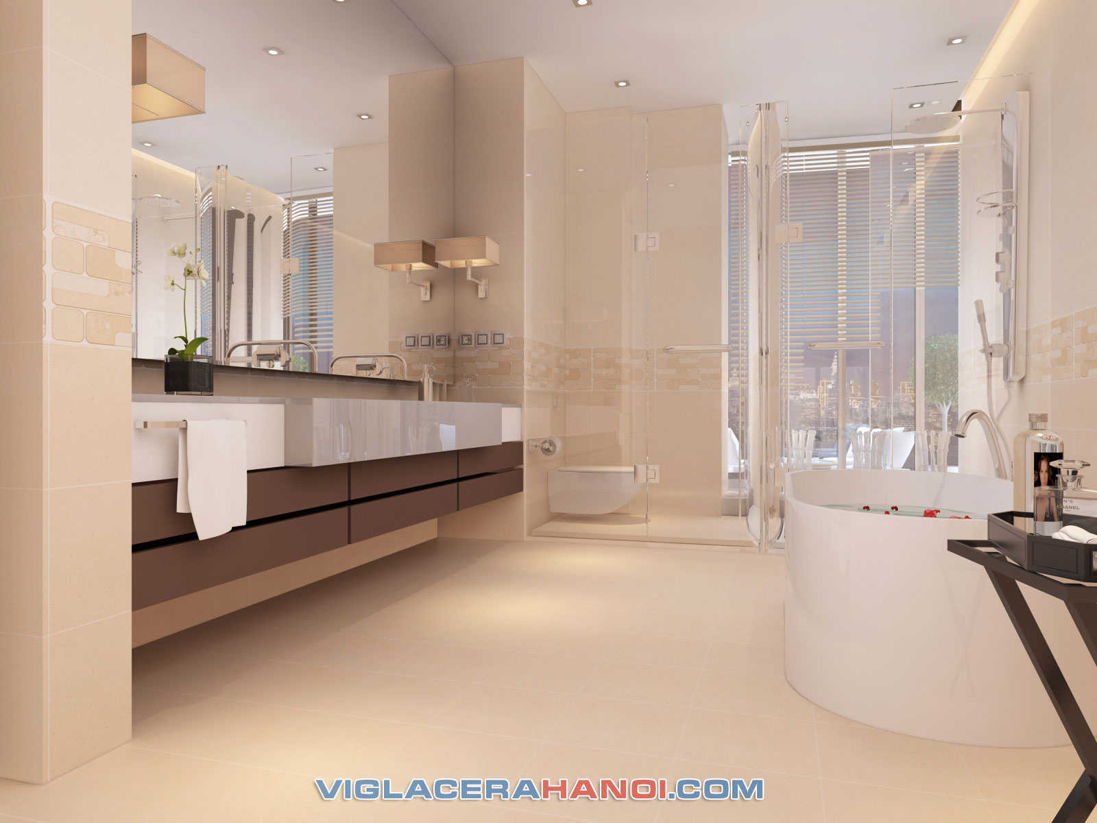 Phối cảnh Gạch ốp tường Viglacera UM3606(30 x 60 cm)