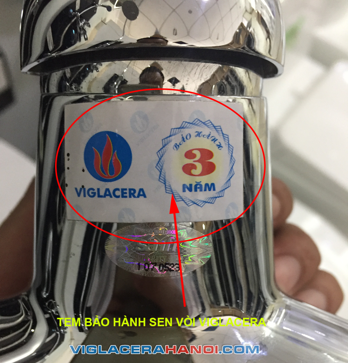 Tem bảo hành chính hãng sen vòi Viglacera Tem bảo hành chính hãng sen vòi Viglacera